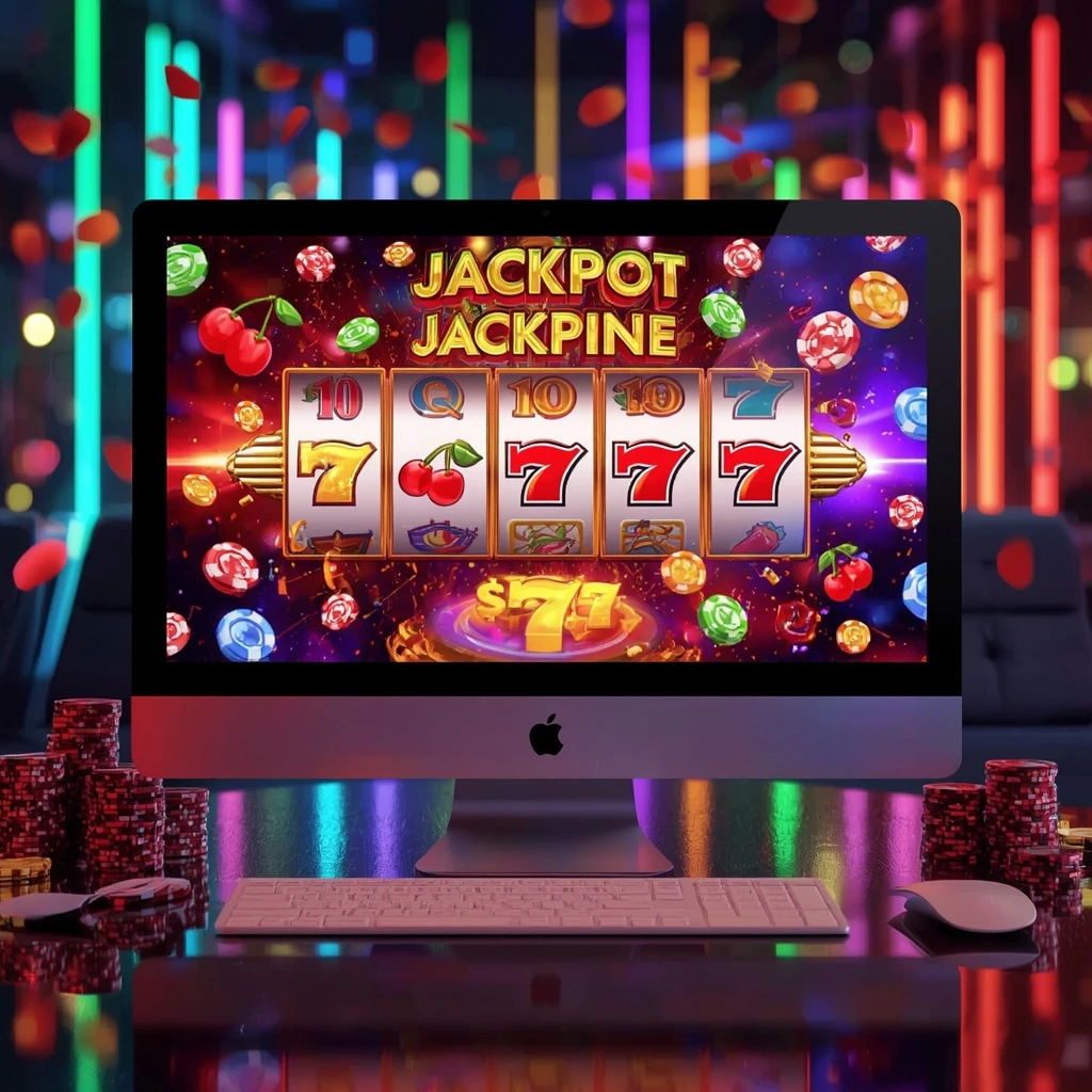 slots on YOJU CASINO monitor