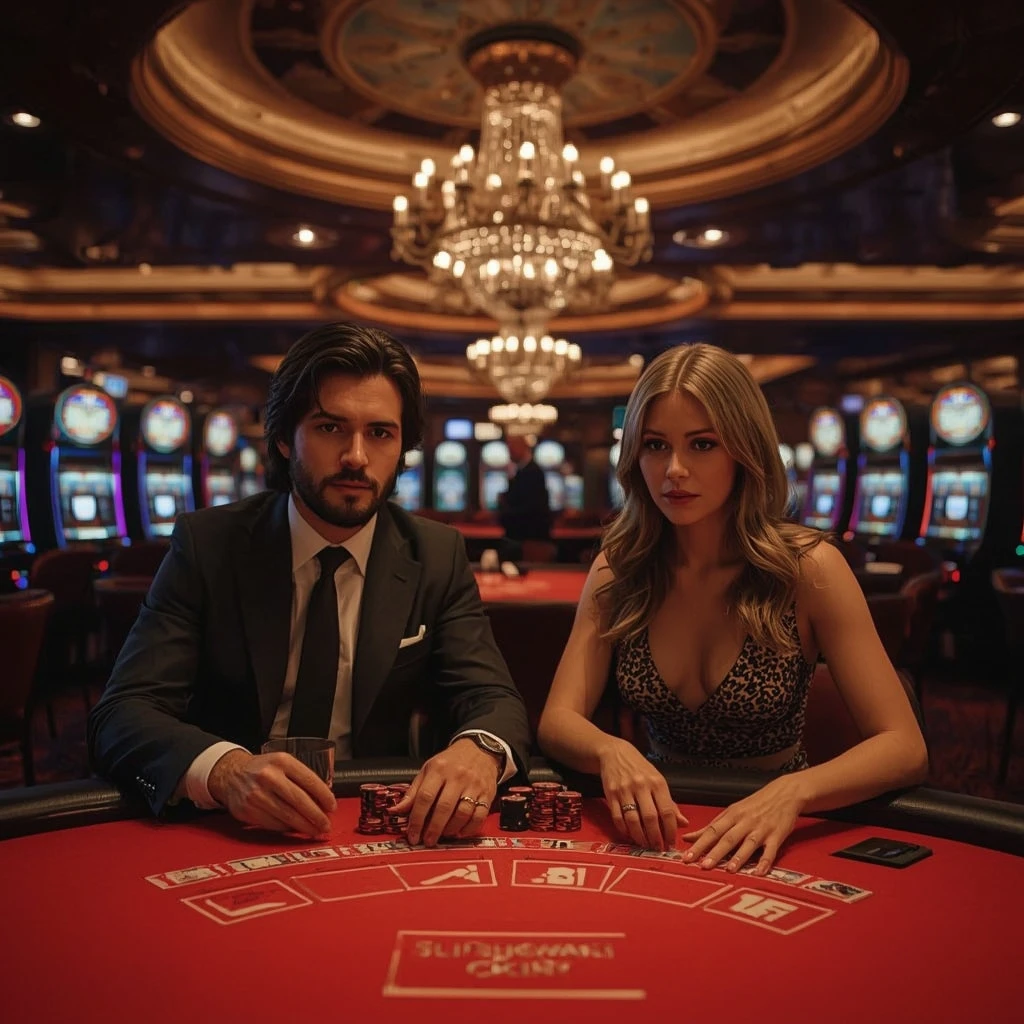 Two poker players at Yoju Casino in India